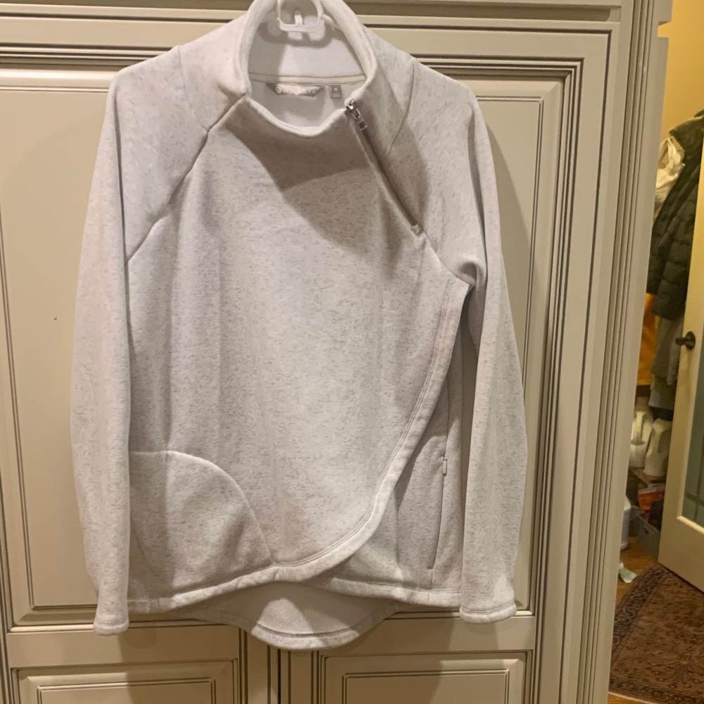Athleta women’s Light Gray Zip Up sweatshirt